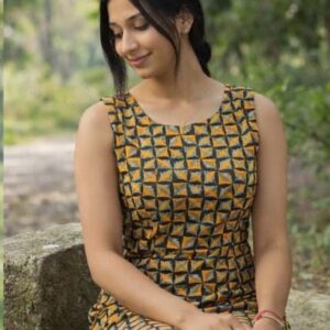 Golden Prism Pencil Dress