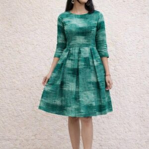 Emeraled Grace A-Line Dress